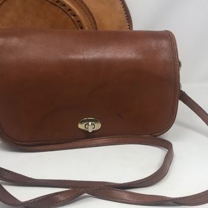 Vintage Tannery West Leather Crossbody Bag As Is Flaw